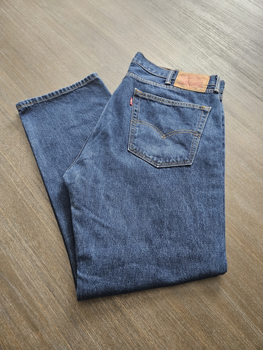 Levi's Men's 505 Blue Denim Jeans Regular Fit W38 L30